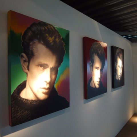 'James Dean' X 3 by Steve Kaufman (limited edition 21-100), purchased 26-02-99, The Coca Cola Store, Las Vegas